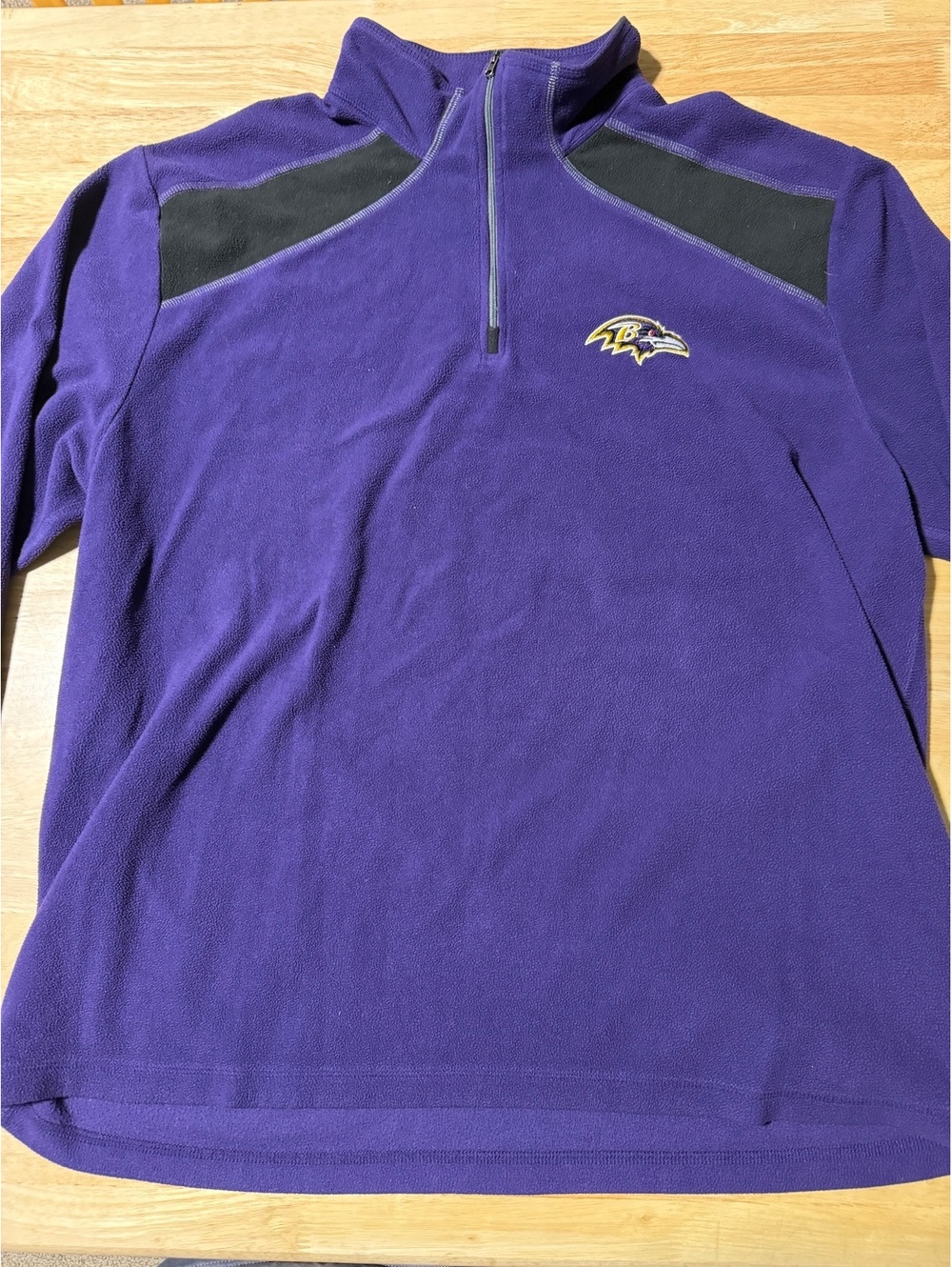 Baltimore Ravens Men’s XL Purple Quarter-Zip Fleece Pullover NFL Team Apparel